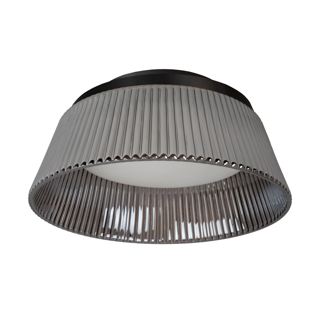 Lucide PlafondlampVixi zwart met smoke glas - 25115/35/65